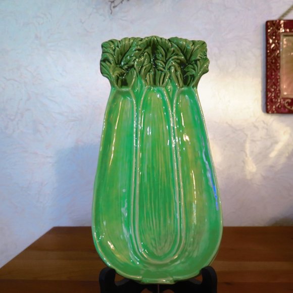 Ceramic Vintage ‘78, Signed, Handmade Celery Dish - Picture 7 of 8